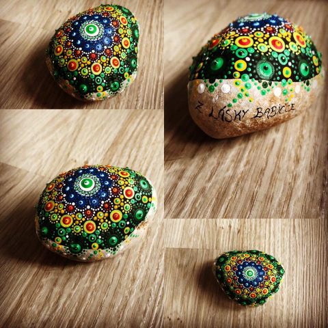 Kámen “GREEN” … mandala na pískovci ….