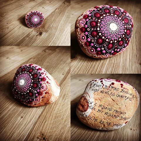 Kámen “PINK” ….. mandala na pískovci….