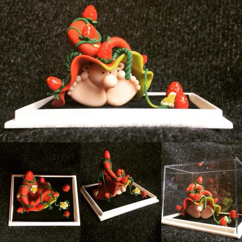 Skřítek “ JAHODA” – fimo ….
